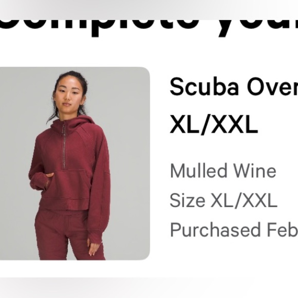 Lululemon scuba oversized 1/2 zip hoodie XL/XXL - Picture 2 of 4